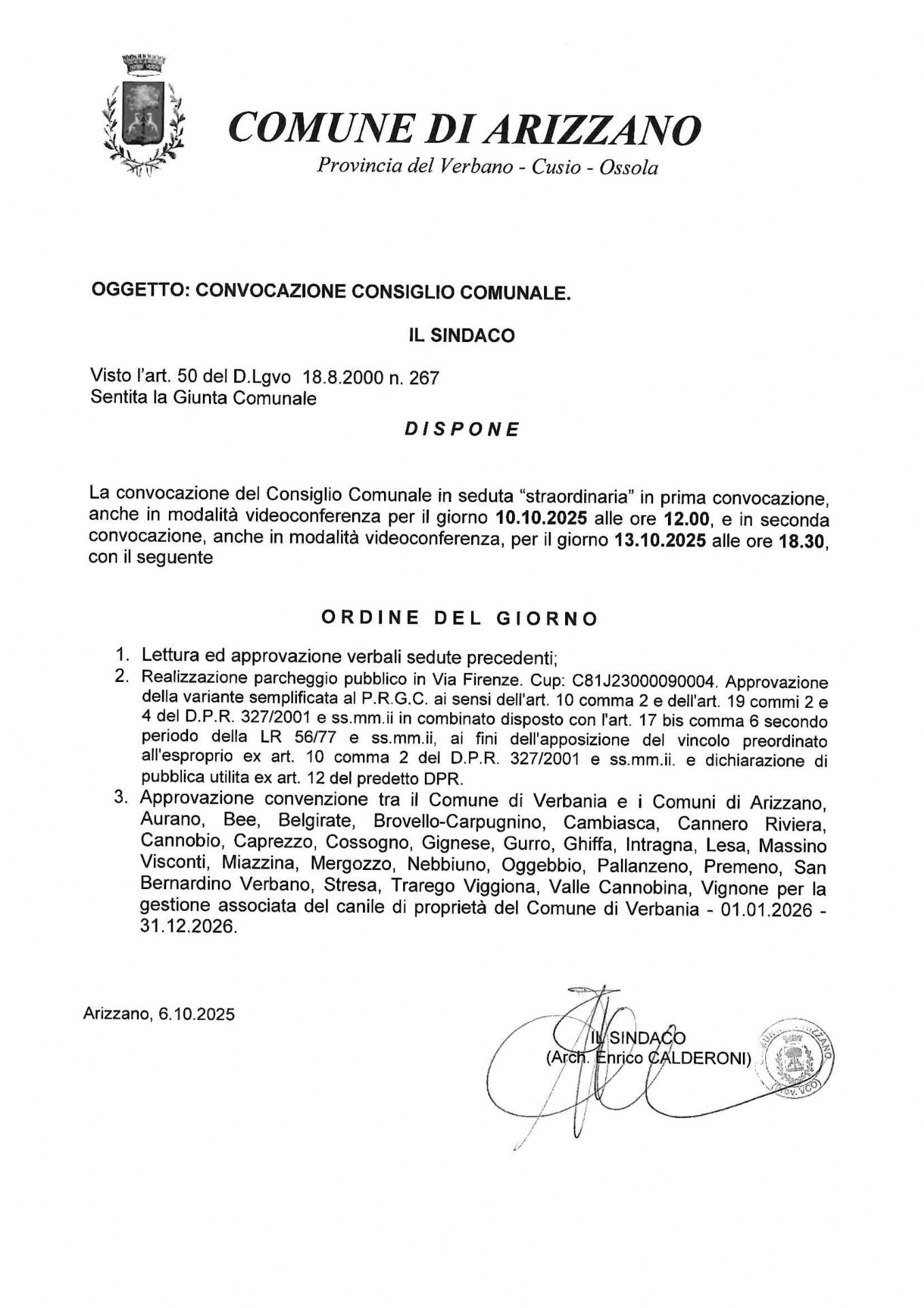 scansione Ordine del giorno
