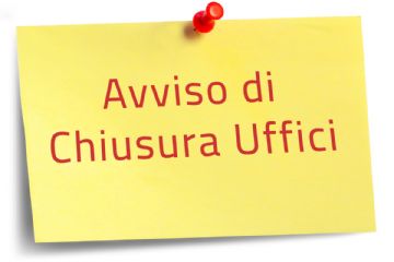 Post-it giallo per avviso chiusura uffici